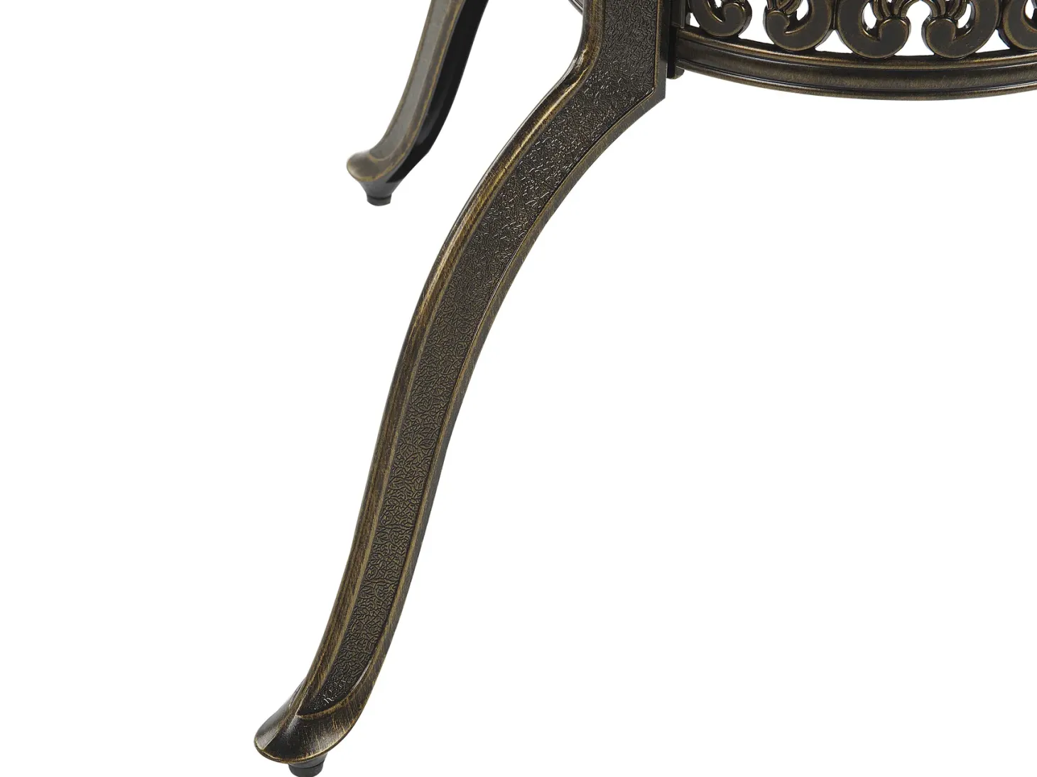 Stół ogrodowy SAPRI 100 cm 100 cm Metal Ciemnobrązowy
