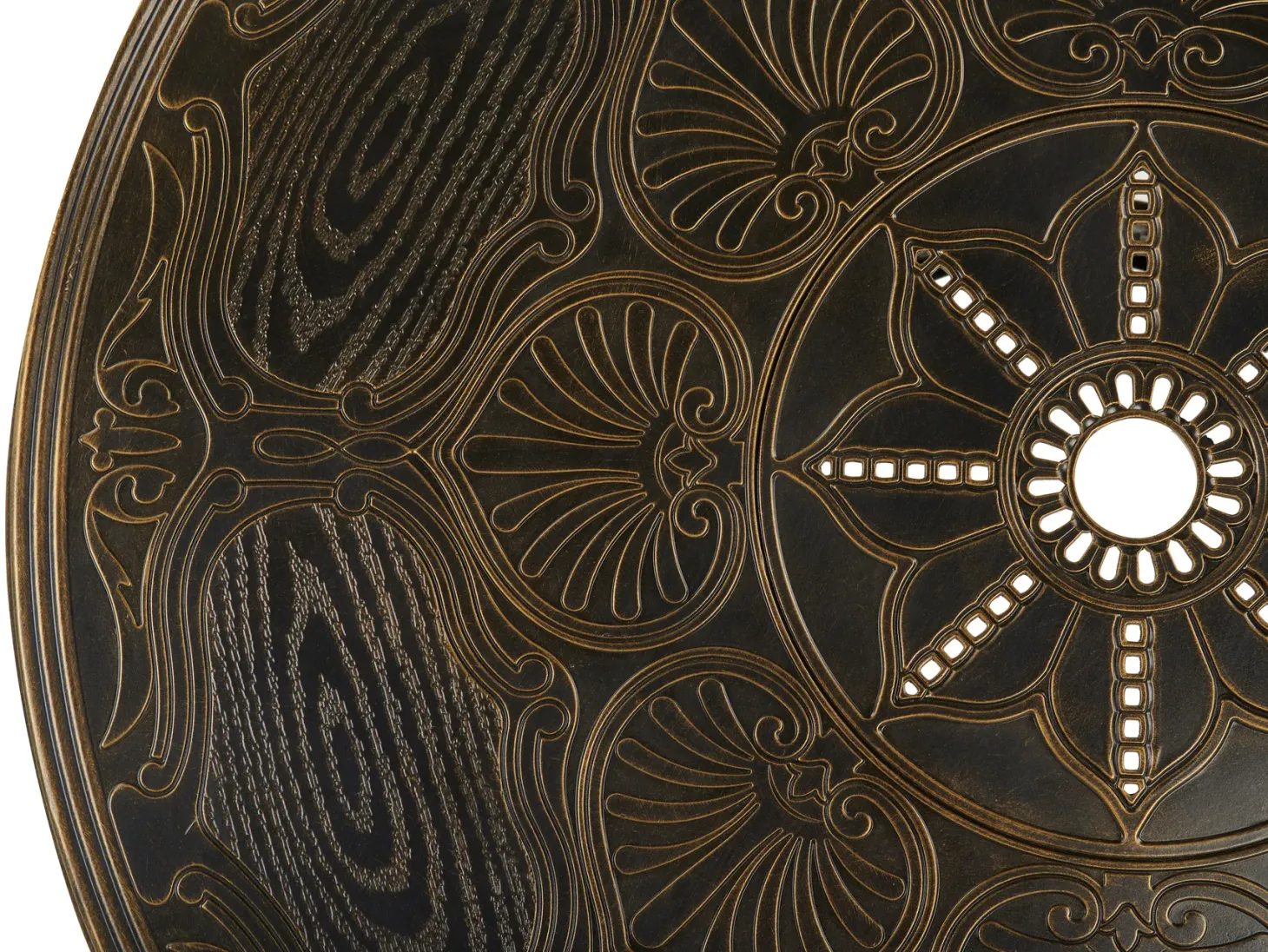Stół ogrodowy SAPRI 100 cm 100 cm Metal Ciemnobrązowy