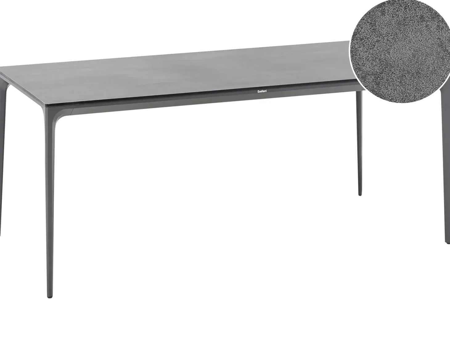 Stół ogrodowy SOVARETO 180 cm 90 cm Imitacja kamienia Ciemnoszary