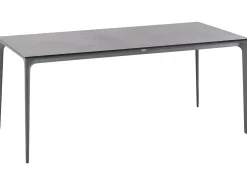 Stół ogrodowy SOVARETO 180 cm 90 cm Imitacja kamienia Ciemnoszary