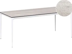 Stół ogrodowy SOVARETO 180 cm 90 cm Imitacja drewna Jasnoszary
