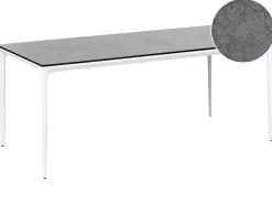 Stół ogrodowy SOVARETO 180 cm 90 cm Imitacja kamienia Ciemnoszary