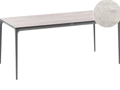 Stół ogrodowy SOVARETO 180 cm 90 cm Imitacja drewna Jasnoszary