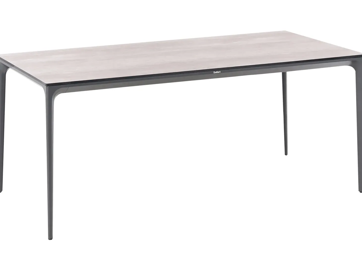 Stół ogrodowy SOVARETO 180 cm 90 cm Imitacja drewna Jasnoszary