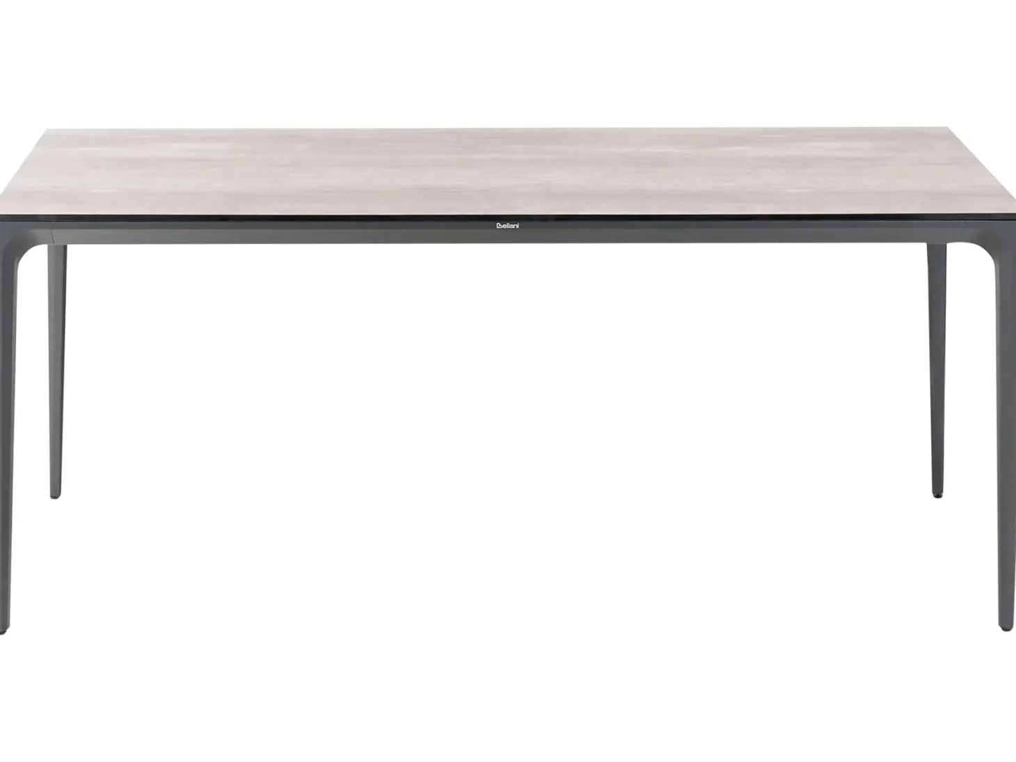 Stół ogrodowy SOVARETO 180 cm 90 cm Imitacja drewna Jasnoszary