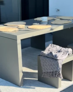 Stół ogrodowy TARANTO 180 cm 90 cm Beton Szary