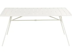 Stół ogrodowy TERENZO 160 cm 90 cm Metal Jasnobeżowy