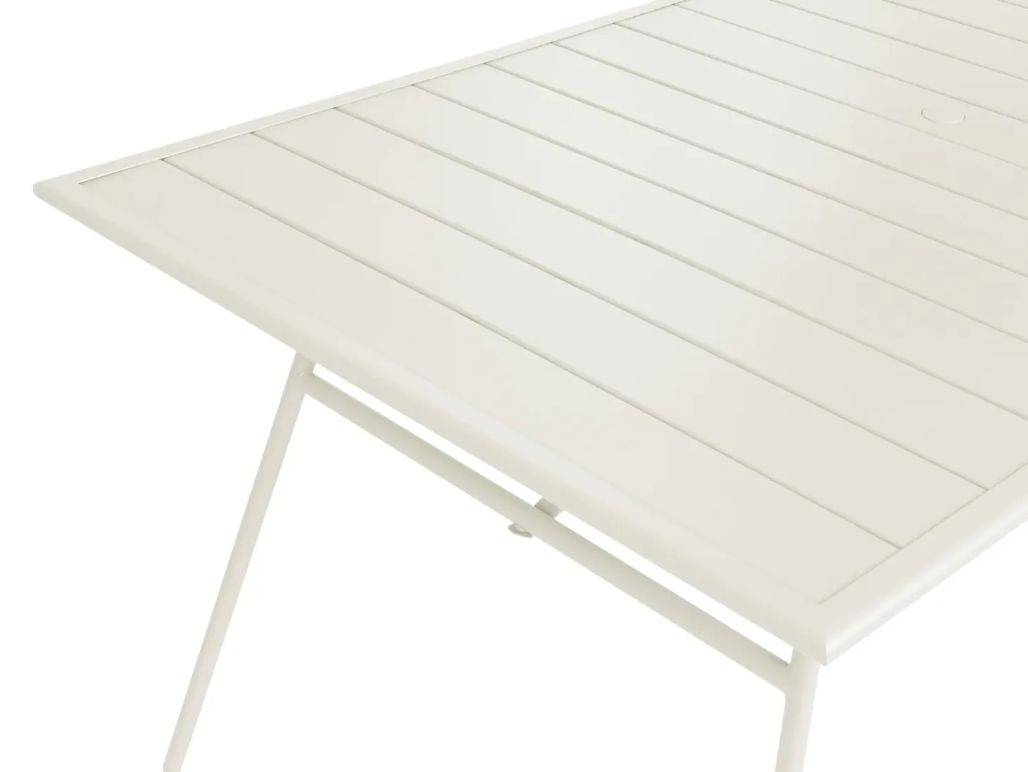 Stół ogrodowy TERENZO 160 cm 90 cm Metal Jasnobeżowy
