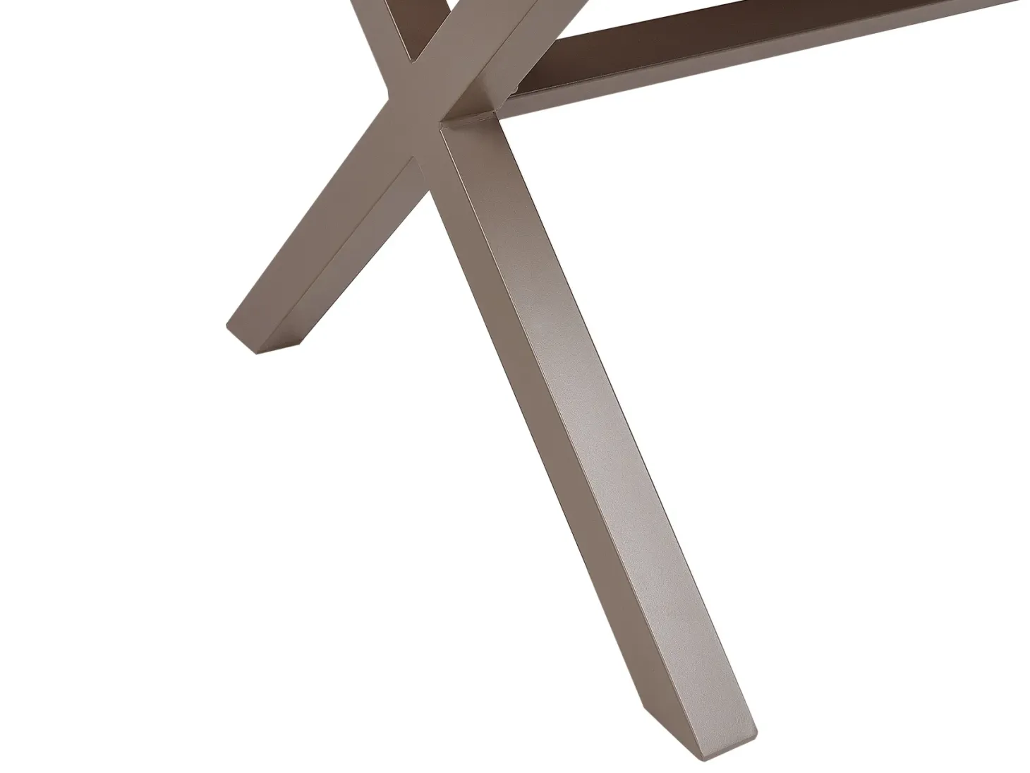 Stół ogrodowy TIANO 160 cm 90 cm Metal Beżowoszary