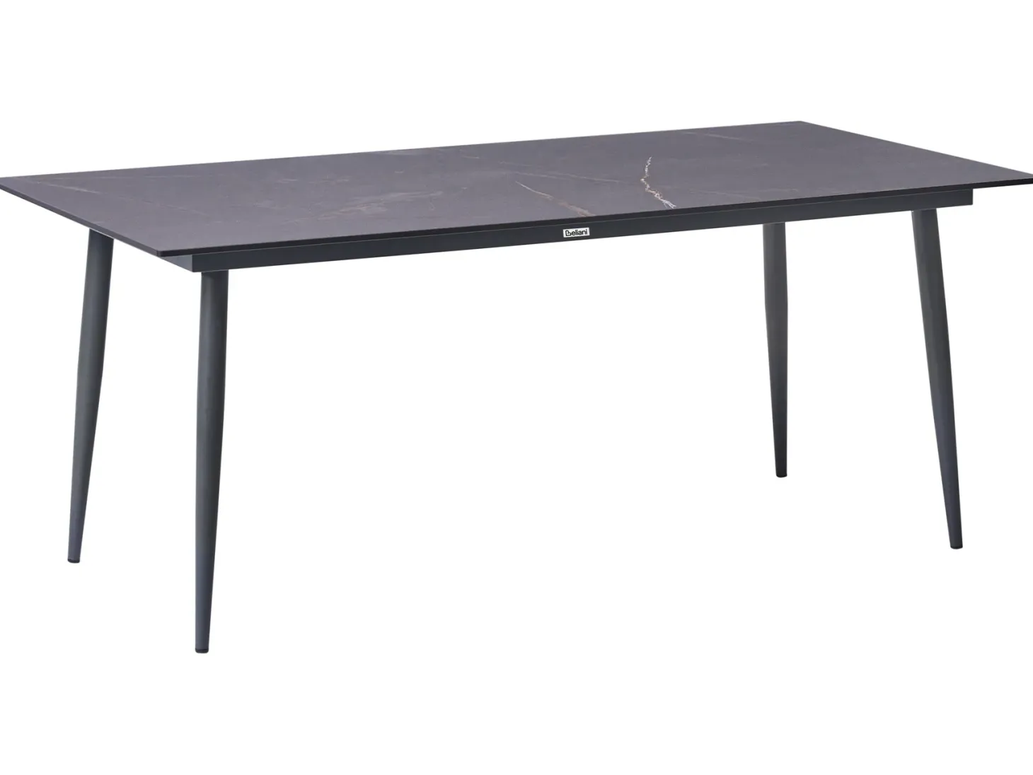 Stół ogrodowy TOLENTINO 180 cm 90 cm Efekt marmuru Szary marmur