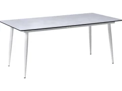 Stół ogrodowy TOLENTINO 180 cm 90 cm Imitacja kamienia Jasnoszary