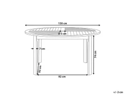 Stół ogrodowy TOLVE 150 cm 150 cm Drewno akacjowe Brązowy