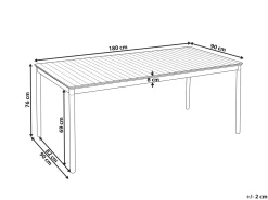Stół ogrodowy VALLESE 180 cm 90 cm Drewno akacjowe Brązowy