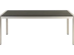 Stół ogrodowy VERNIO 180 cm 90 cm Metal Czarny/ srebrny