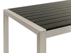 Stół ogrodowy VERNIO 180 cm 90 cm Metal Czarny/ srebrny