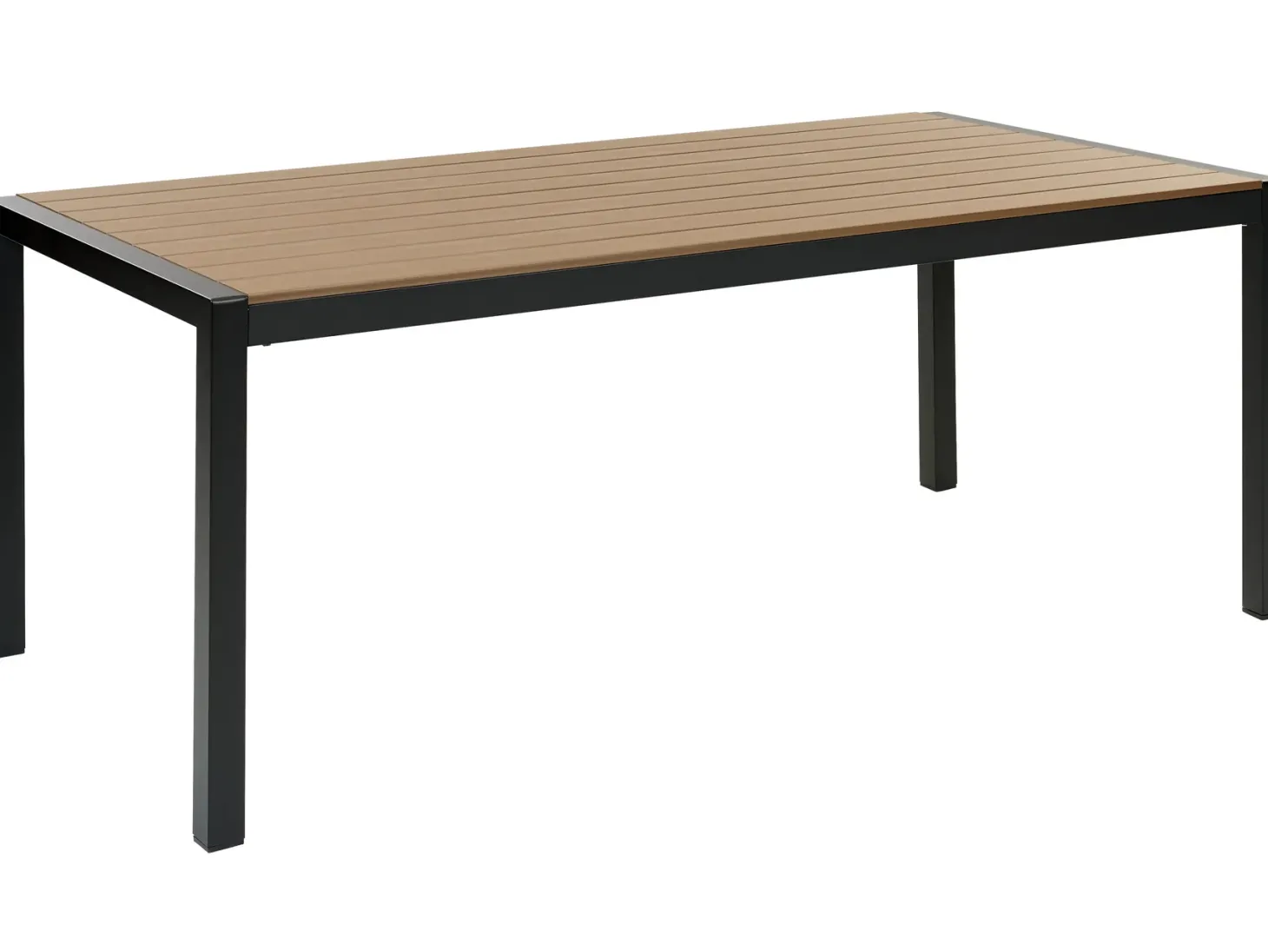 Stół ogrodowy VERNIO 180 cm 90 cm Metal Brązowy/ czarny
