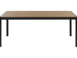 Stół ogrodowy VERNIO 180 cm 90 cm Metal Brązowy/ czarny