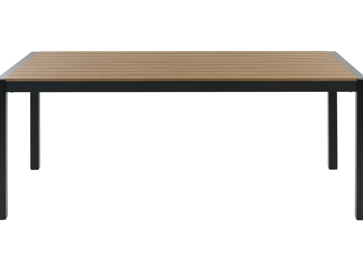 Stół ogrodowy VERNIO 180 cm 90 cm Metal Brązowy/ czarny