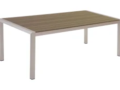 Stół ogrodowy VERNIO 180 cm 90 cm Metal Brązowy