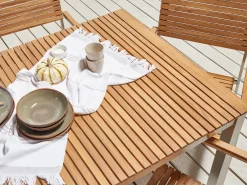Stół ogrodowy VIAREGGIO 200 cm 90 cm Certyfikowane drewno tekowe Brązowy