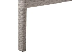 Stół ogrodowy VITERBO 145 cm 80 cm Szkło Jasnoszary