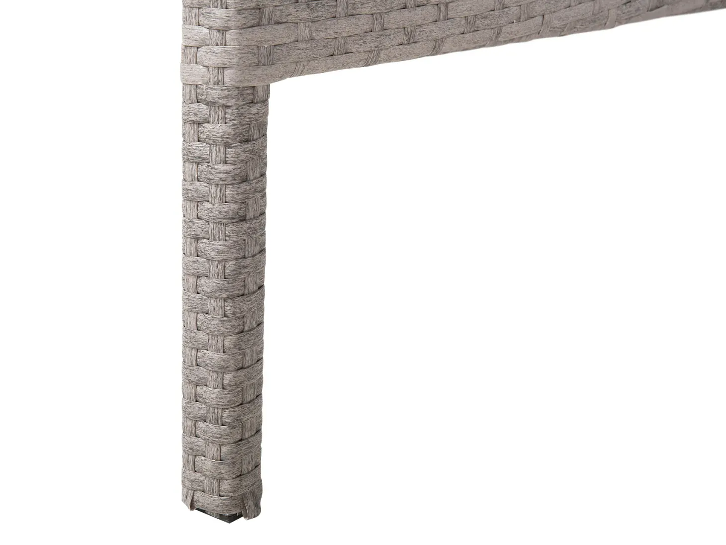Stół ogrodowy VITERBO 145 cm 80 cm Szkło Jasnoszary