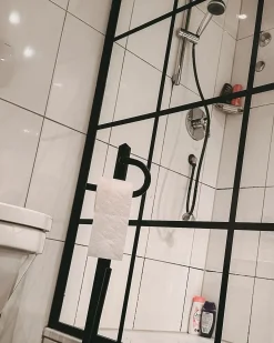 Stojak na papier toaletowy ze szczotką SARTO Metal Czarny