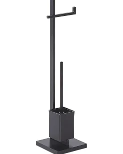 Stojak na papier toaletowy ze szczotką ULAPES Metal Czarny