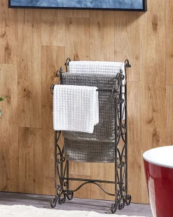 Stojak na ręczniki CHILLAN Metal Czarny