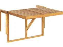 Stolik balkonowy UDINE 70 cm 69 cm Drewno akacjowe Brązowy