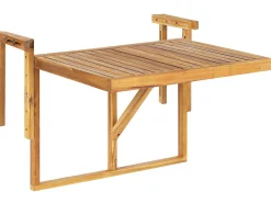 Stolik balkonowy UDINE 70 cm 69 cm Drewno akacjowe Brązowy
