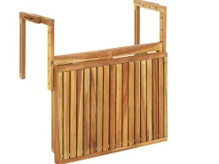 Stolik balkonowy UDINE 70 cm 69 cm Drewno akacjowe Brązowy