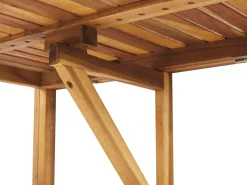 Stolik balkonowy UDINE 70 cm 69 cm Drewno akacjowe Brązowy