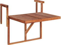 Stolik balkonowy UDINE 70 cm 69 cm Drewno akacjowe Brązowy
