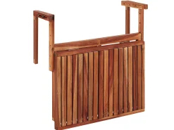 Stolik balkonowy UDINE 70 cm 69 cm Drewno akacjowe Brązowy