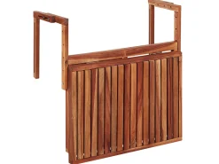 Stolik balkonowy UDINE 70 cm 69 cm Drewno akacjowe Brązowy