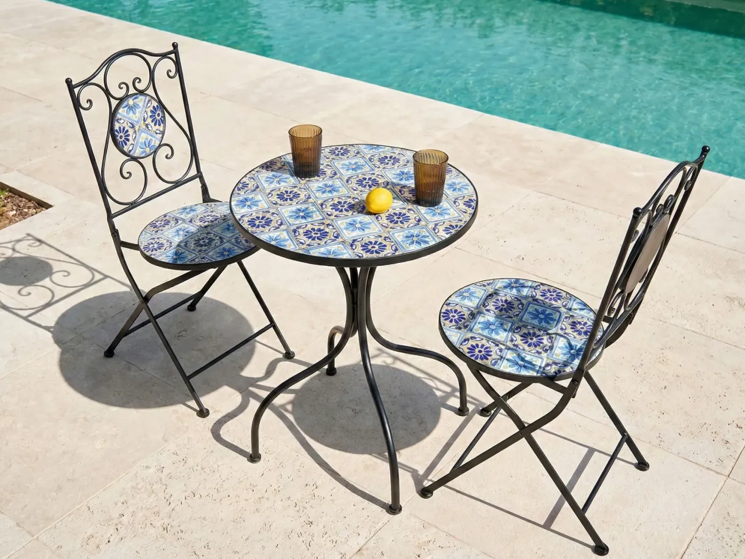 Stolik bistro AGGIUS 60 cm 60 cm Metal Czarny