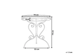 Stolik bistro ALBINIA 70 cm 70 cm Metal Zielony