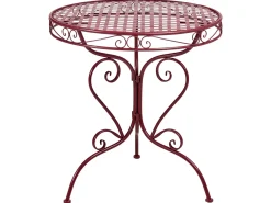 Stolik bistro ALBINIA 70 cm 70 cm Metal Burgundowy