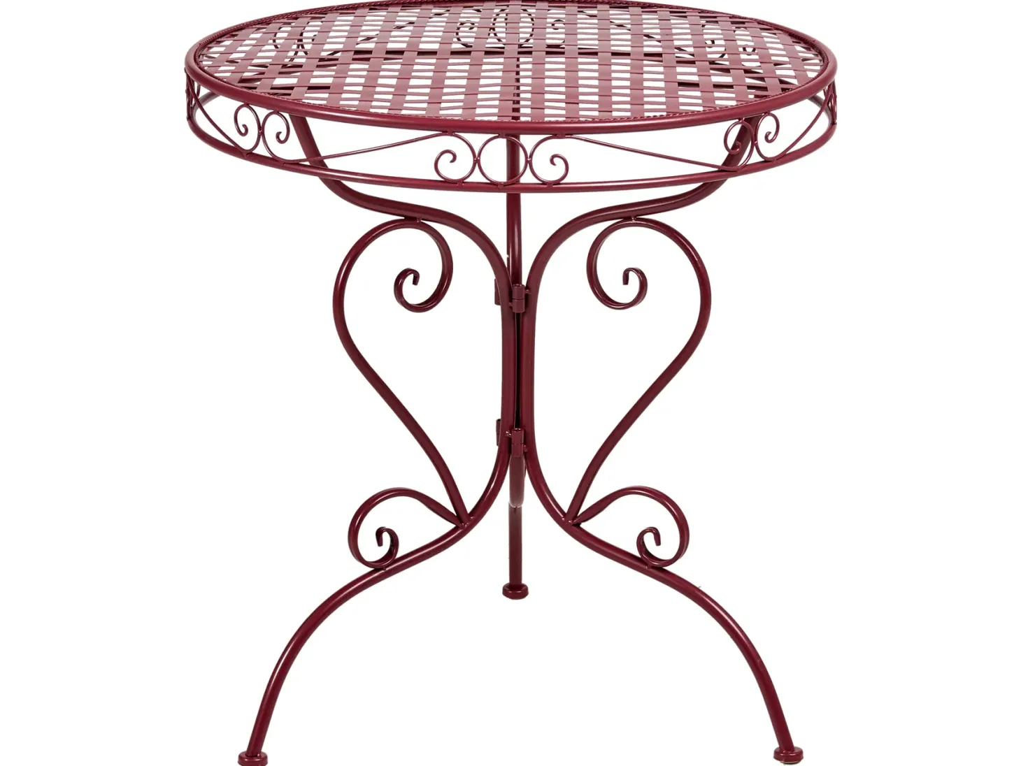 Stolik bistro ALBINIA 70 cm 70 cm Metal Burgundowy