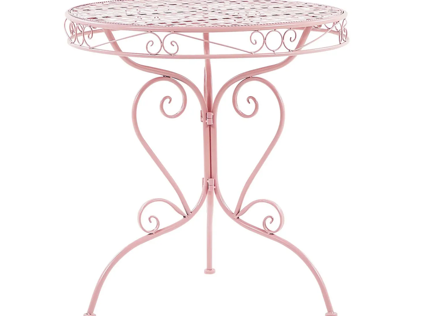 Stolik bistro ALBINIA 70 cm 70 cm Metal Różowy