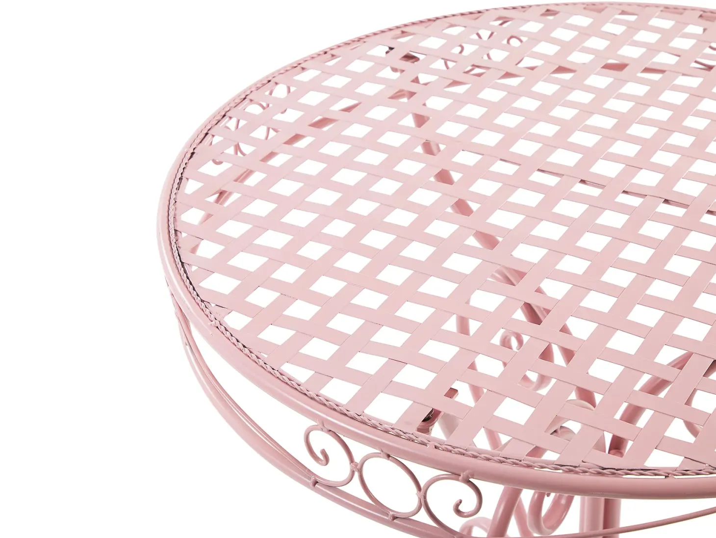 Stolik bistro ALBINIA 70 cm 70 cm Metal Różowy