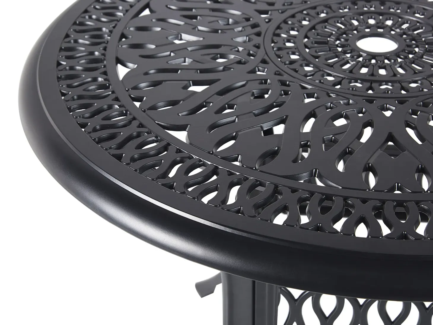 Stolik bistro ANCONA 90 cm 90 cm Metal Czarny