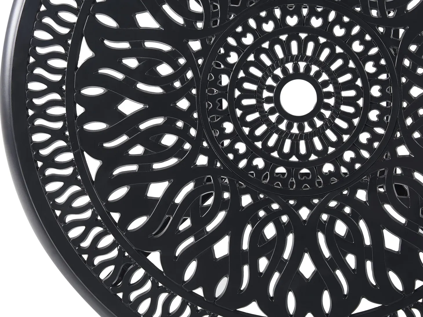 Stolik bistro ANCONA 90 cm 90 cm Metal Czarny