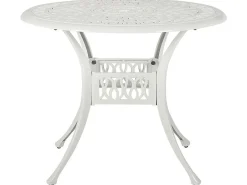 Stolik bistro ANCONA 90 cm 90 cm Metal Złamana biel