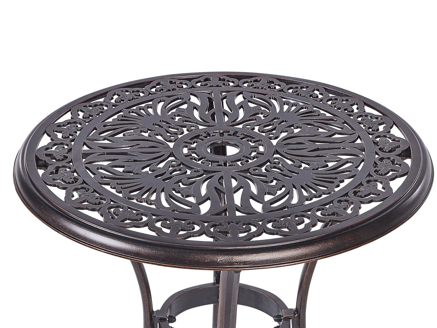 Stolik bistro ANDALO 68 cm 68 cm Metal Brązowy