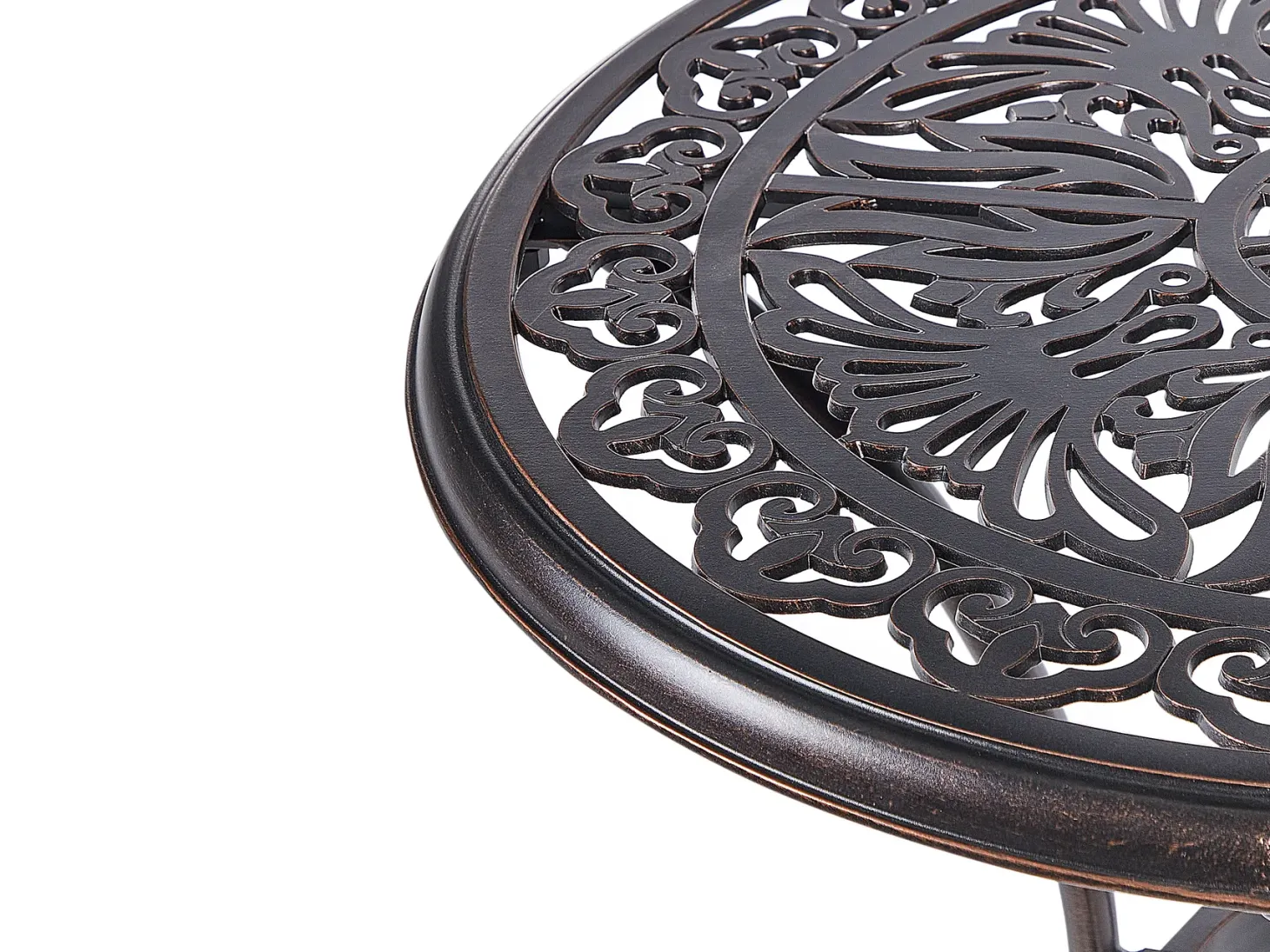Stolik bistro ANDALO 68 cm 68 cm Metal Brązowy