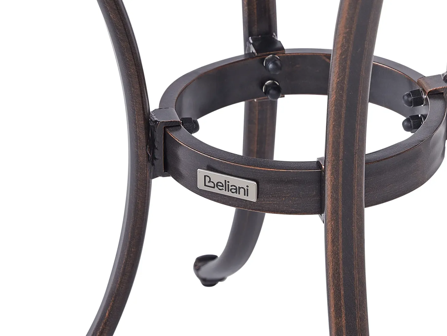 Stolik bistro ANDALO 68 cm 68 cm Metal Brązowy