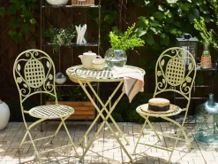 Stolik bistro BIVIO 70 cm 70 cm Metal Jasnozielony