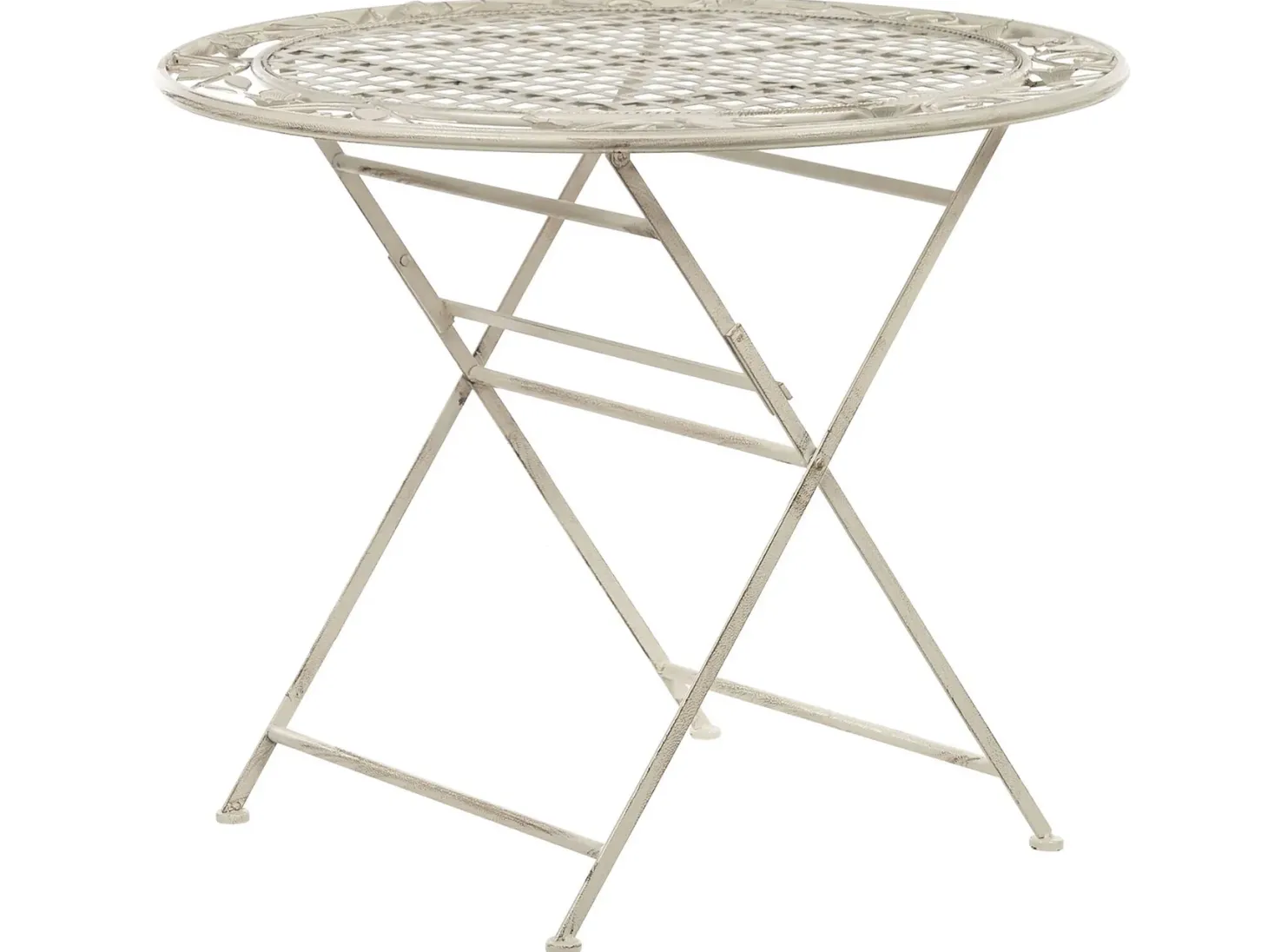 Stolik bistro BIVIO 90 cm 90 cm Metal Złamana biel